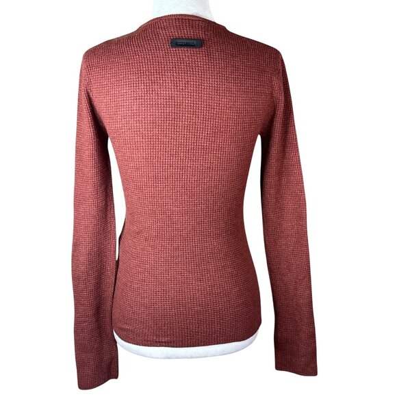 Fear of God ESSENTIALS Waffle Fitted Long Sleeve in Crimson X-Small New Womens - Picture 7 of 12